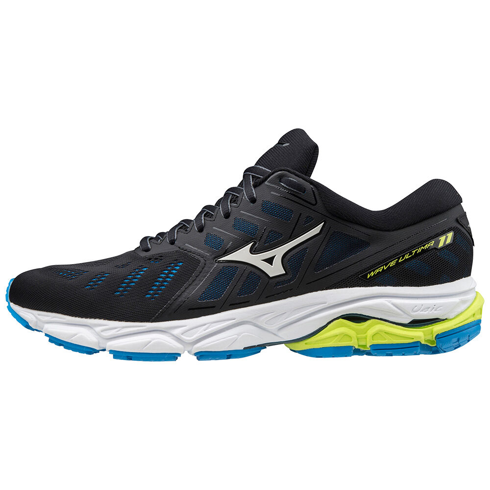 Mizuno Wave Ultima 11 - Erkek Koşu Ayakkabısı - Siyah/Beyaz/Mavi Türkiye (UWIMPH-236)